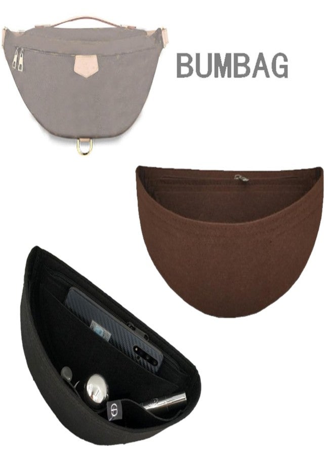 Lckaey Purse Organizer Insert for Waistpack Inner Sleeve BUMBAG Lining Bag Storage Bag2047black - Image 4